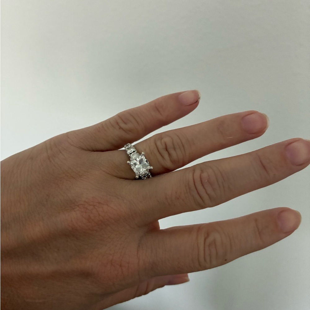 White gold engagement ring.